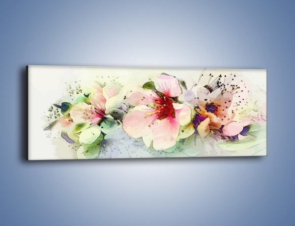 Obraz na płótnie – Kwiaty idealnie dobrane – jednoczęściowy panoramiczny GR552