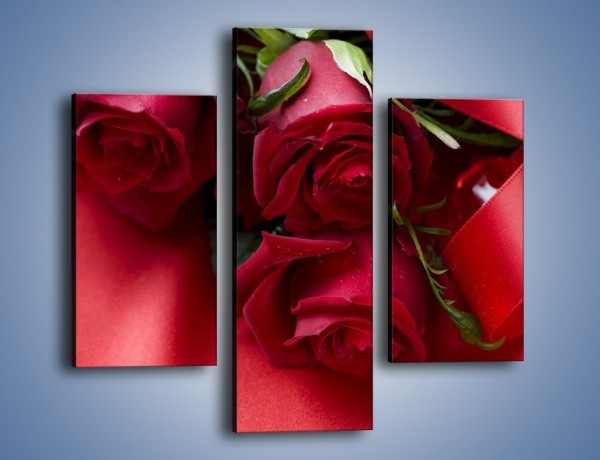 Obraz na płótnie – Róże na niejedną okazję – trzyczęściowy K496W3