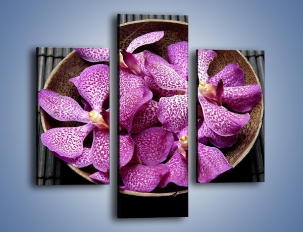 Obraz na płótnie – Półmisek kwiatowych główek – trzyczęściowy K896W3