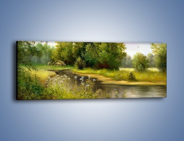Obraz na płótnie – Spokojny nurt wodny – jednoczęściowy panoramiczny GR601