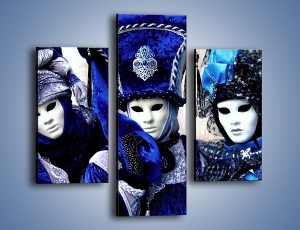 Obraz na płótnie – Weneckie maski i księżniczki – trzyczęściowy L012W3