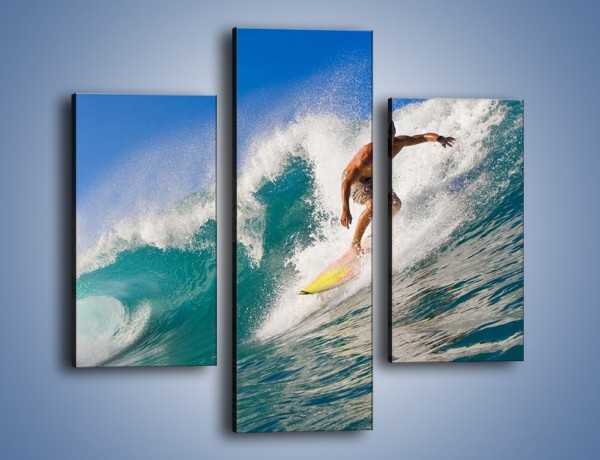 Obraz na płótnie – Surfing w letnim sezonie – trzyczęściowy L132W3