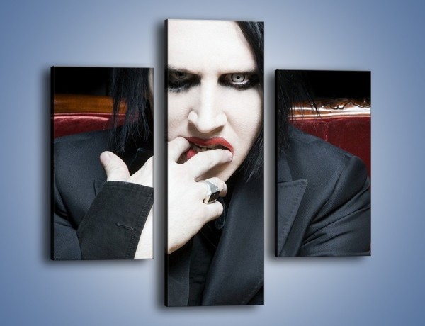 Obraz na płótnie – Manson i jego czarny charakter – trzyczęściowy L240W3