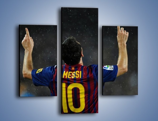 Obraz na płótnie – Messi wielkim zwycięzcą – trzyczęściowy L241W3