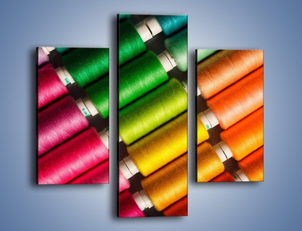 Obraz na płótnie – Szpulki kolorowych nici – trzyczęściowy O035W3