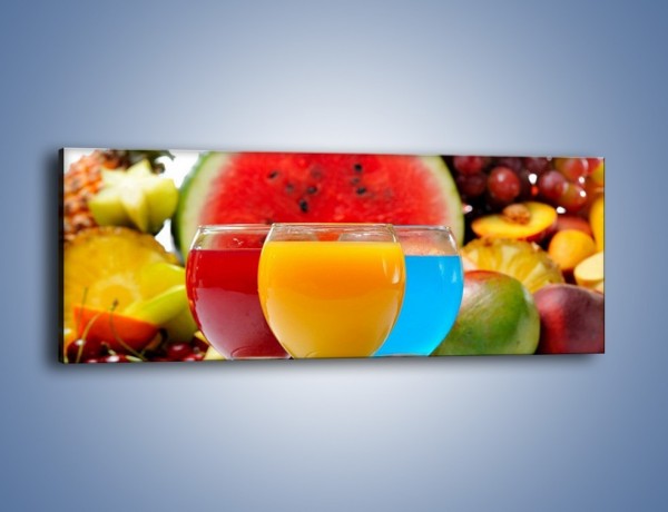 Obraz na płótnie – Kolorowe drineczki z soczystych owoców – jednoczęściowy panoramiczny JN029