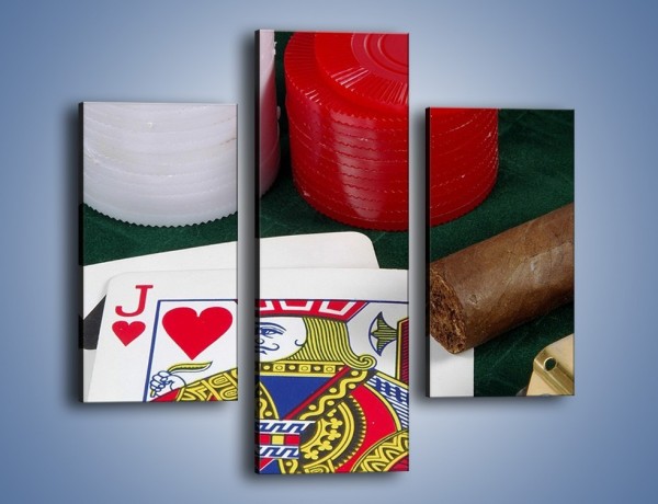 Obraz na płótnie – Męski świat hazardu – trzyczęściowy O121W3
