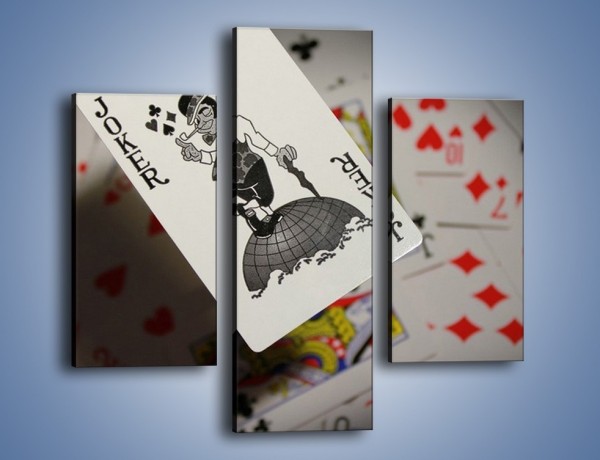 Obraz na płótnie – Najsilniejsza karta w talii – trzyczęściowy O157W3