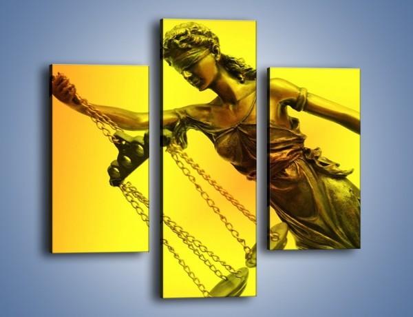 Obraz na płótnie – Figurka ważna w świecie prawa – trzyczęściowy O164W3