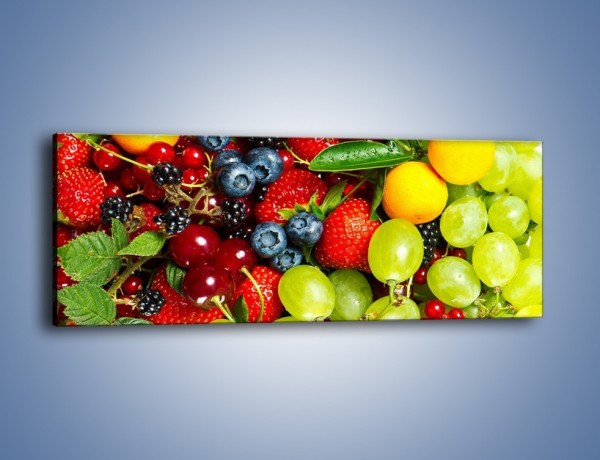 Obraz na płótnie – Wymieszane kolorowe owoce – jednoczęściowy panoramiczny JN037