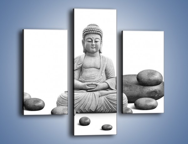 Obraz na płótnie – Budda wśród kamieni – trzyczęściowy O229W3