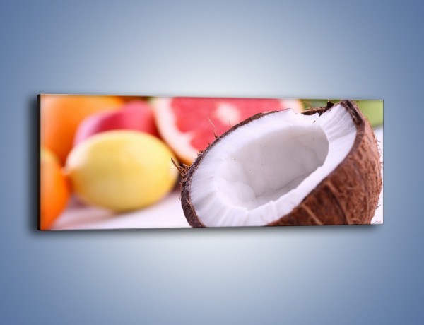 Obraz na płótnie – Kokosowo-owocowy mix – jednoczęściowy panoramiczny JN042