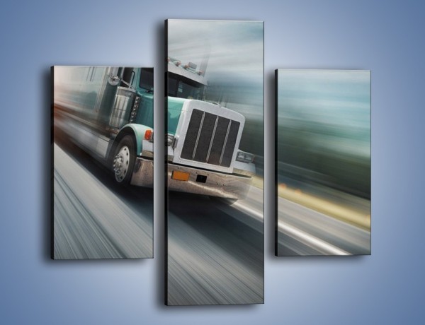 Obraz na płótnie – Pędząca ciężarówka na autostradzie – trzyczęściowy TM035W3