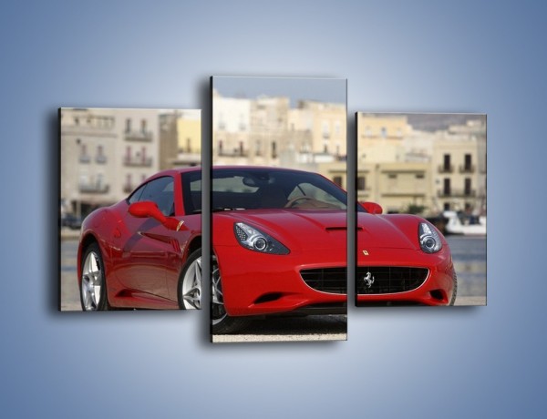 Obraz na płótnie – Czerwone Ferrari California – trzyczęściowy TM057W3