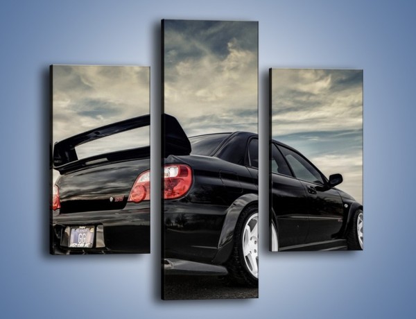 Obraz na płótnie – Czarne Subaru Impreza WRX Sti – trzyczęściowy TM133W3