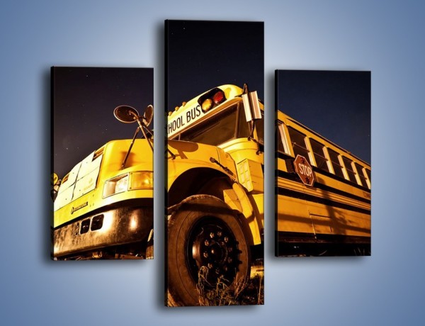 Obraz na płótnie – Amerykański School Bus – trzyczęściowy TM146W3