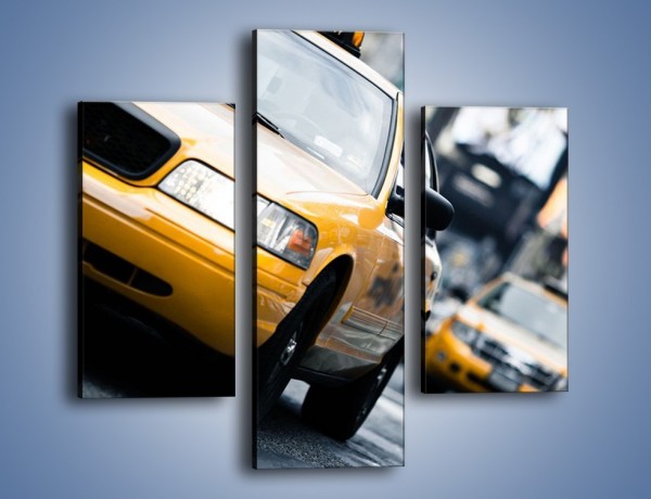 Obraz na płótnie – Taksówki w Nowym Jorku – trzyczęściowy TM151W3