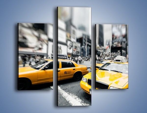 Obraz na płótnie – Taksówki na Times Square – trzyczęściowy TM152W3