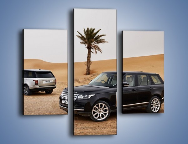 Obraz na płótnie – Range Rovery na pustyni – trzyczęściowy TM154W3