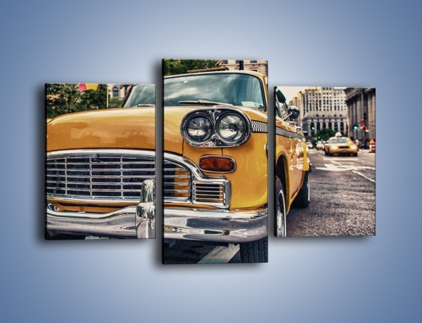 Obraz na płótnie – Stara nowojorska taksówka – trzyczęściowy TM159W3