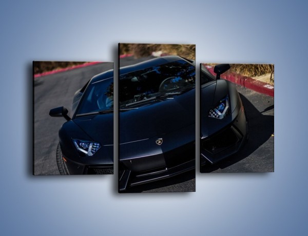 Obraz na płótnie – Lamborghini Aventador w kolorze matowym – trzyczęściowy TM163W3