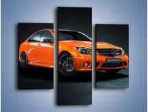 Obraz na płótnie – Mercedes Benz C 63 AMG orange – trzyczęściowy TM192W3