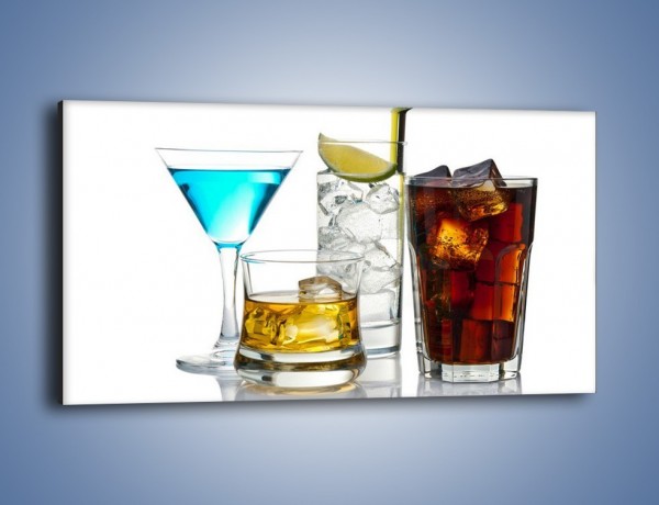 Obraz na płótnie – Kolorowe drinki – jednoczęściowy panoramiczny JN054