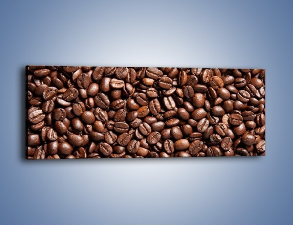 Obraz na płótnie – Ziarna świeżej kawy – jednoczęściowy panoramiczny JN061