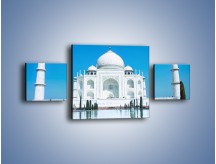 Obraz na płótnie – Taj Mahal pod błękitnym niebem – trzyczęściowy AM077W4