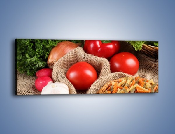 Obraz na płótnie – Makaron z warzywami – jednoczęściowy panoramiczny JN076
