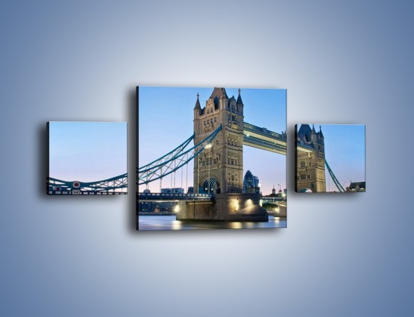 Obraz na płótnie – Tower Bridge o poranku – trzyczęściowy AM143W4