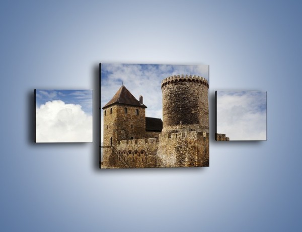 Obraz na płótnie – Średniowieczna fortyfikacja – trzyczęściowy AM201W4