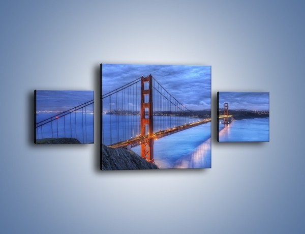 Obraz na płótnie – Most Golden Gate – trzyczęściowy AM328W4