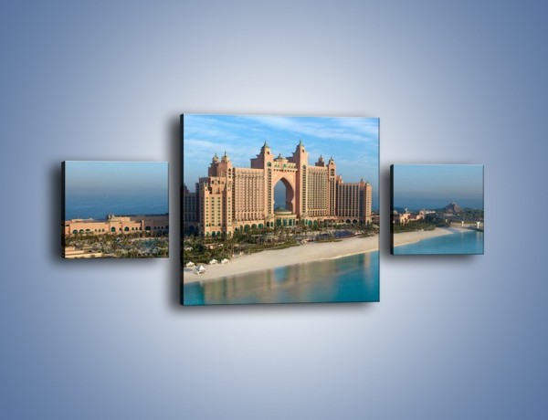 Obraz na płótnie – Atlantis Hotel w Dubaju – trzyczęściowy AM341W4