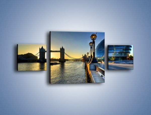 Obraz na płótnie – Londyński Tower Bridge – trzyczęściowy AM348W4