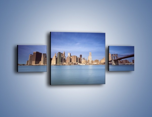 Obraz na płótnie – Nowy Jork i most Brookliński – trzyczęściowy AM351W4