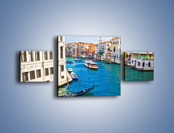 Obraz na płótnie – Kolorowy świat Wenecji – trzyczęściowy AM362W4