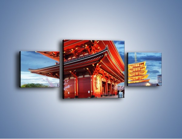 Obraz na płótnie – Świątynia Senso-ji w Tokyo – trzyczęściowy AM378W4