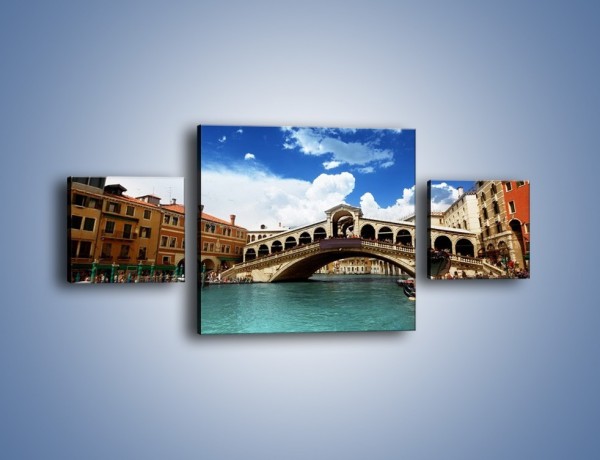 Obraz na płótnie – Most Rialto w Wenecji – trzyczęściowy AM386W4