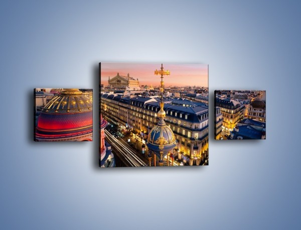 Obraz na płótnie – Paryska architektura – trzyczęściowy AM402W4