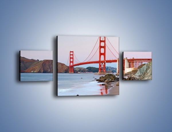 Obraz na płótnie – Most Golden Gate – trzyczęściowy AM406W4