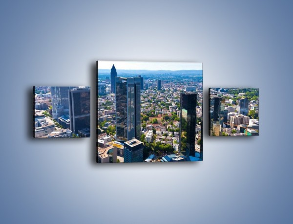 Obraz na płótnie – Panorama Frankfurtu – trzyczęściowy AM414W4