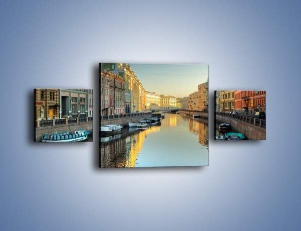 Obraz na płótnie – Kanał wodny w St. Petersburgu – trzyczęściowy AM422W4
