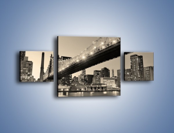 Obraz na płótnie – Most Qeensboro w Nowym Yorku – trzyczęściowy AM438W4