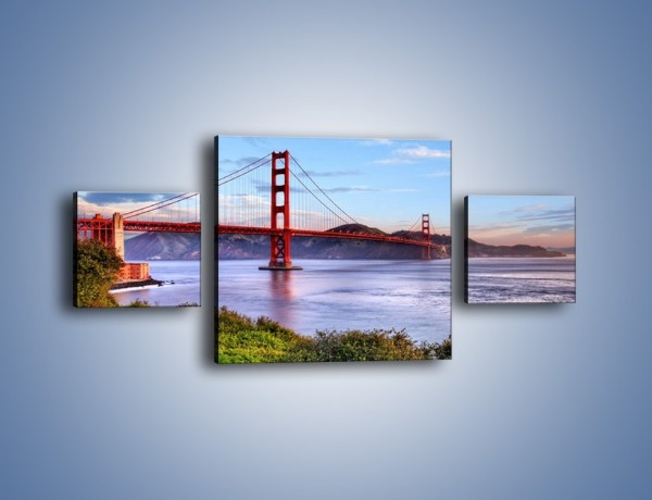 Obraz na płótnie – Most Golden Gate w San Francisco – trzyczęściowy AM444W4