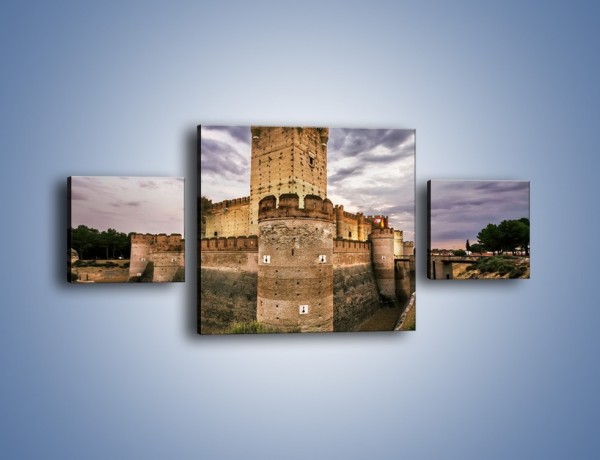 Obraz na płótnie – Zamek La Mota w Hiszpanii – trzyczęściowy AM457W4