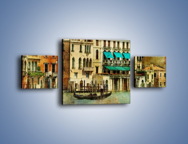 Obraz na płótnie – Weneckie domy w stylu vintage – trzyczęściowy AM459W4