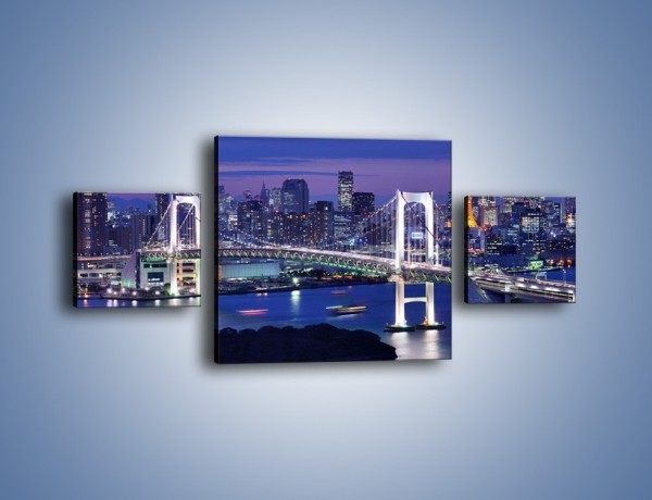 Obraz na płótnie – Tęczowy Most w Tokyo – trzyczęściowy AM460W4