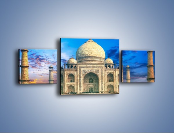 Obraz na płótnie – Tadź Mahal pod niebieskim niebem – trzyczęściowy AM466W4