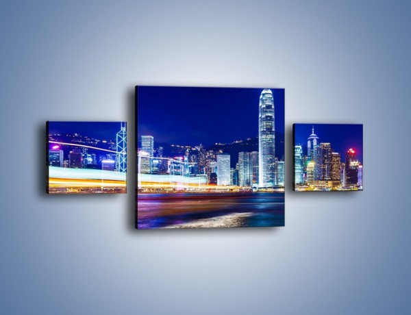 Obraz na płótnie – Panorama Hong Kongu – trzyczęściowy AM499W4